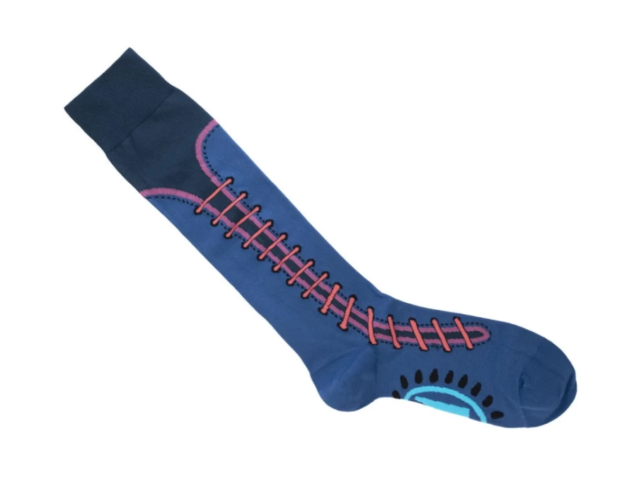 Fluevog Blue Lover Vog Boot Socks | Stylish and Comfortable Boot Socks for Women & Men