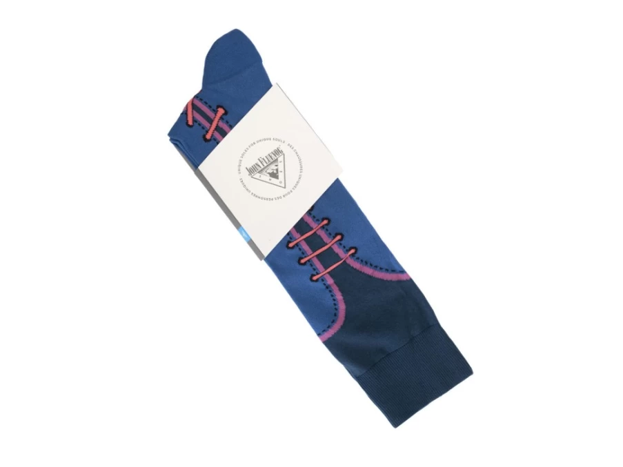 Fluevog Blue Lover Vog Boot Socks | Stylish and Comfortable Boot Socks for Women & Men