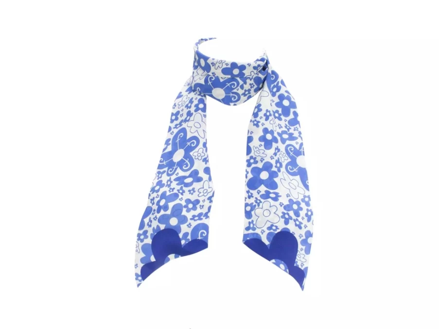 Blue Floral Rebel Petal Scarf | Floral Tie Scarf by Fluevog Shoes
