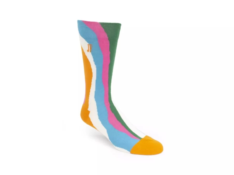 Fluevog Shoes Rogue Vog Colourful Wiggle Socks - Multi Combo Pattern