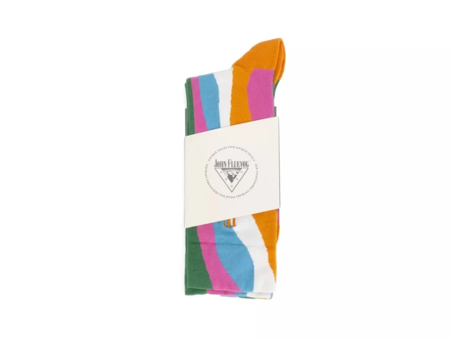 Fluevog Shoes Rogue Vog Colourful Wiggle Socks - Multi Combo Pattern