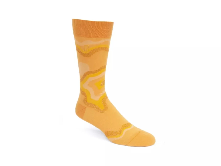 Fluevog Orange Pan Vog Socks | Stylish Pattern Socks for Men & Women